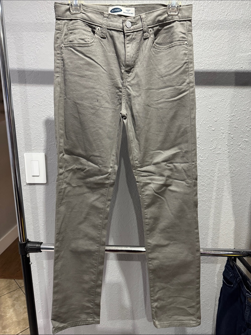 Old Navy Kids Olive-Taupe Straight Leg Pants